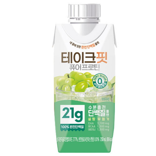 남양유업 테이크핏 퓨어프로틴 샤인머스캣맛 250ml (18개)_이미지