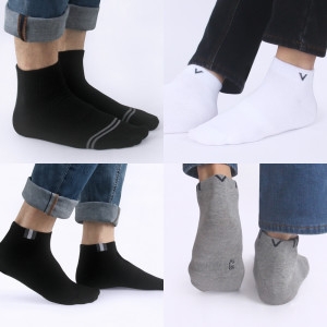 발렌티노크리스티 VC 남자 여자 국산 순면 덧신 단목 중목 무지 흰색 삼선 양말 44종_이미지