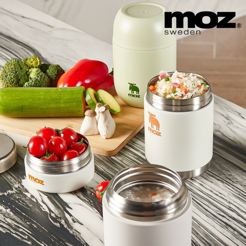 MOZ 스웨덴 316 올스텐 보온도시락 3종 도시락가방 수저 세트 크림스노우 3통_이미지