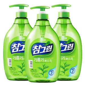라이온코리아 참그린 기름기 뽀드득 레몬녹차 1kg (965ml) (3개)