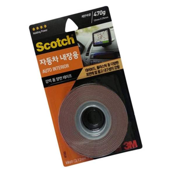  3M B1D7B8K6 스카치 강력 양면테이프 자동차 내장용 12mmX2M