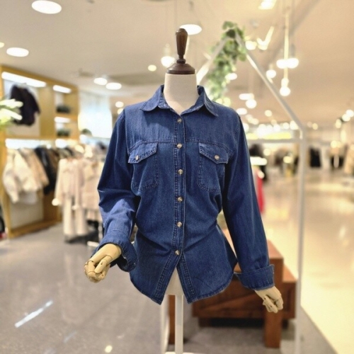 멜로디가든 투포켓 데님셔츠 M26S2B108