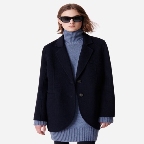 아떼 VIJA5E102N3 품절임박 다크네이비 단색 울혼방 싱글 자켓