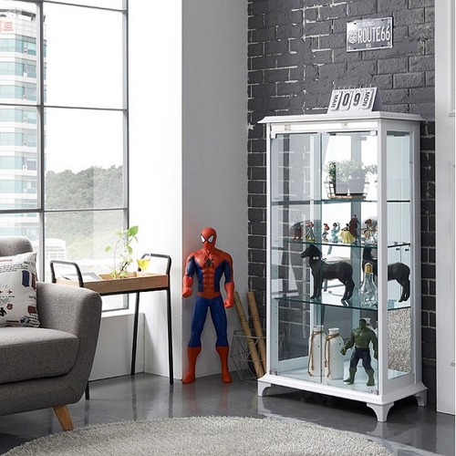 캐슬 4단 유리 장식장 700