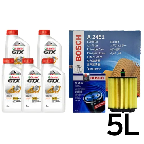 캐스트롤 GTX SP/C3 5W30 5L + 보쉬필터 쉐보레 말리부 가솔린_이미지
