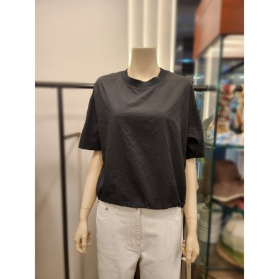 BCBG 여름25 뒷밴딩 블라우스 B5B5G485 블랙 66_이미지