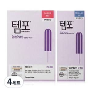 템포 슈퍼 20개 + 레귤러 3개 (4세트)_이미지