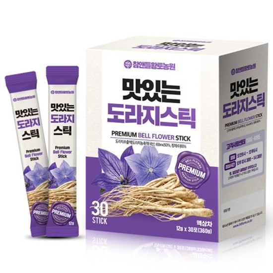 참앤들황토농원 맛있는 도라지스틱 12g 30스틱 (3개)_이미지