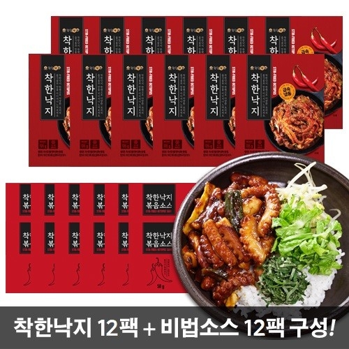 엠엔엠씨 착한낙지 세트(낙지 135g + 양념50g) (12개)