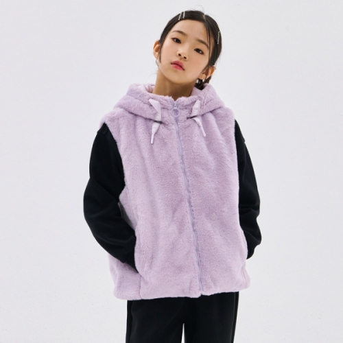 오션스카이 여아 밍크 퍼 후드 베스트-DFJG7374D0T