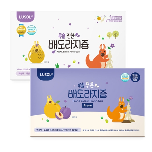 진한 배도라지즙 100ml x 6개 + 푸룬 배도라지즙 100ml x 60개