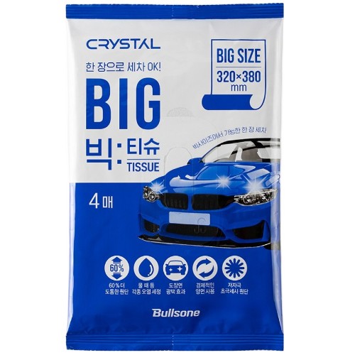 불스원  크리스탈 빅티슈 카샴푸 4매 (1개)