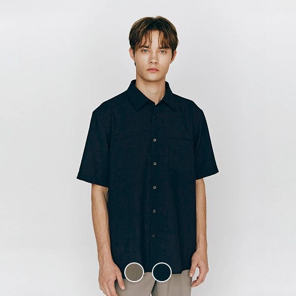 린넨 라이크 릴렉스핏 반팔 셔츠 10045524/045524