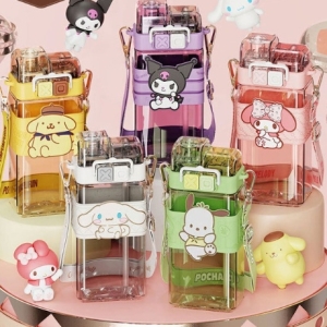 더블캡 롱 빨대 물통 520ml