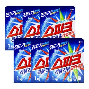 애경 스파크 분말 세탁세제 1kg 6개