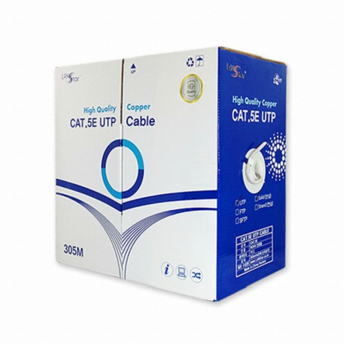 라인업시스템 LANSTAR CAT.5E UTP 랜케이블 박스 (LS-5UTP-305MG 그레이, 305m)