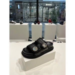 Ruffle jewelry slipper black DW2AM25009BLK/DW2AM24003BLK 240 블랙