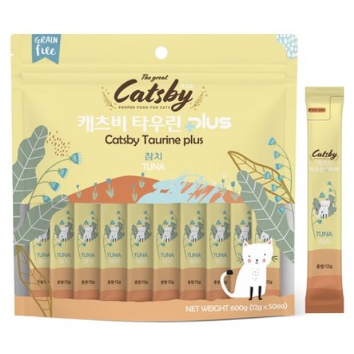 바우와우 캐츠비 타우린 플러스 참치 600g (12g x 50p)