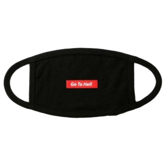 ���̺�� Message Mask Go To Hell Black