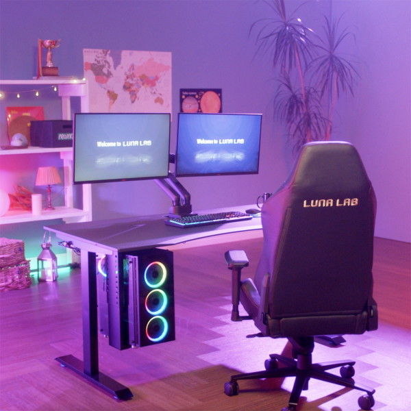 루나랩 카본파이버 패턴 게이밍 책상