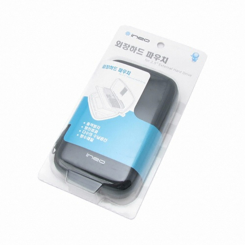 강원전자 ineo 외장하드 파우치 (블랙, 소)_이미지