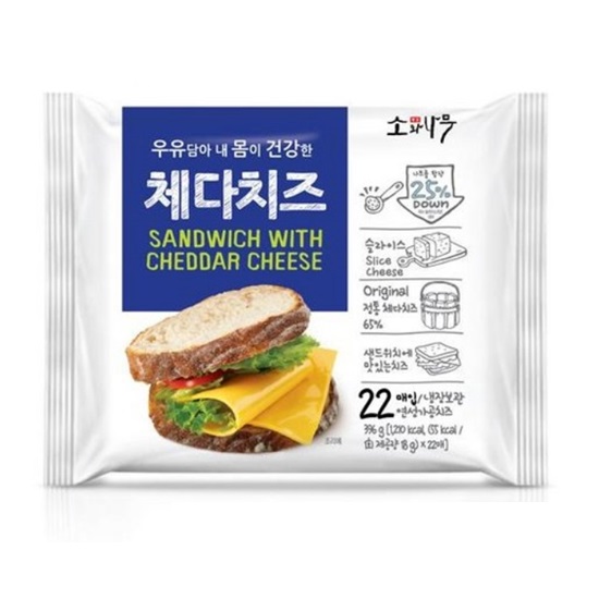 동원F&B 소와나무 체다치즈 22매입 396g (4개)_이미지