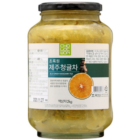 초록원 제주청귤차 2kg 1박스