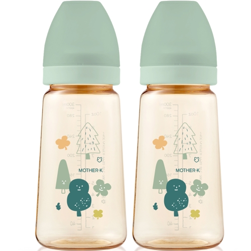 마더케이 베이직 PPSU 포레스트 젖병 280ml (노꼭지) (2개)_이미지