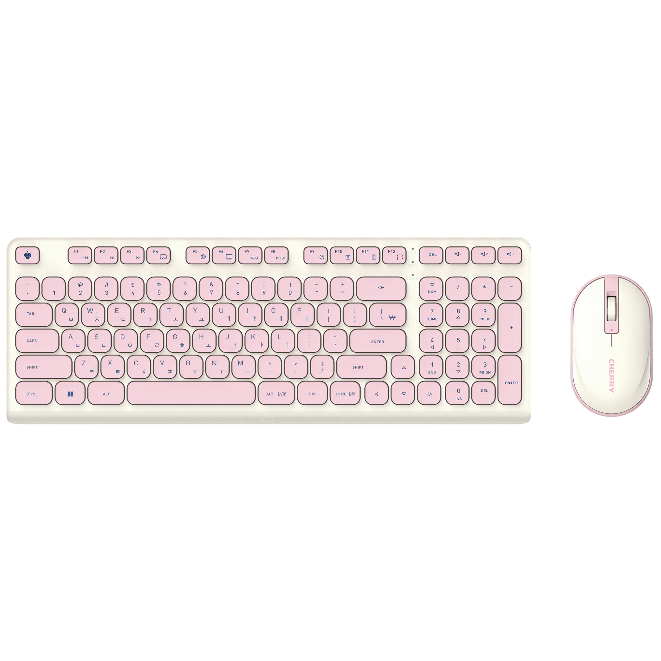 CHERRY DW2380 키보드 마우스 세트 (핑크)_이미지