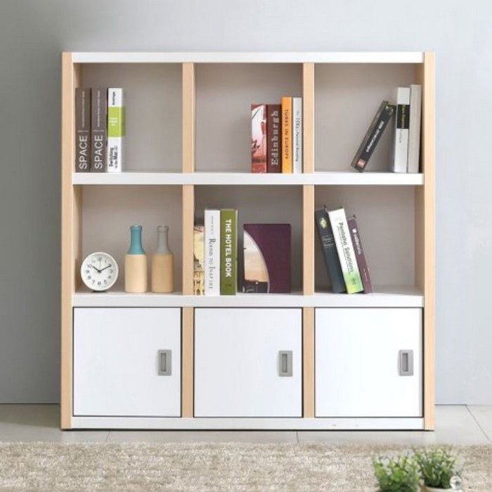 우아미가구 모노 조이 3단 수납 책장 (120cm)_이미지