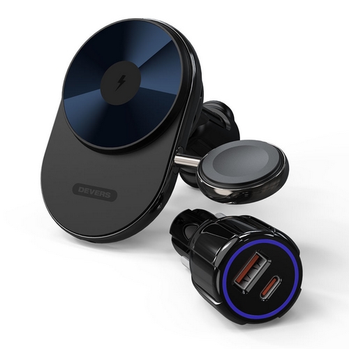 바이인터내셔널 디버스 맥세이프 펠티어 냉각쿨러 15W 차량용 2in1 무선충전거치대 DVS-PEM-2IN-15W + 충전기 세트