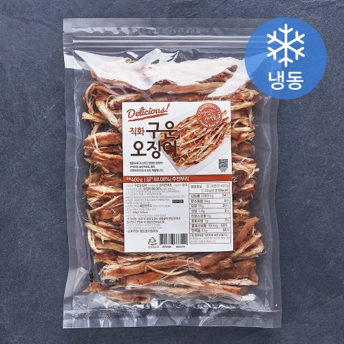 해맑은푸드 직화 구운오징어 냉동 400g (1개)