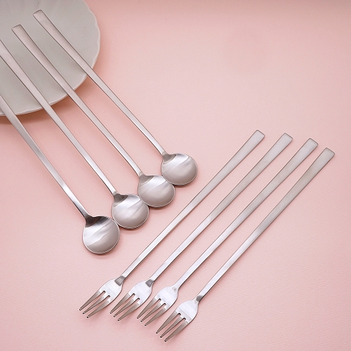 테이블아트 스마트 롱티스푼 4p + 롱티포크 4p 세트 1세트_이미지