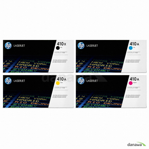 HP 정품 410X/410A (CF410X, CF411A, CF412A, CF413A) 4색 세트_이미지