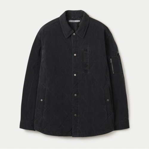 시리즈 피그코팅 퀼팅 아우터셔츠 SASFW25911BKX