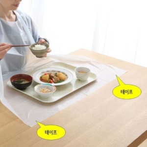 CA+일회용 턱받이 방수 앞치마 노인 식사용 30매입_S N:48+78F49F ; 일회용 1회용 턱받이 방수앞치마 노인용앞..
