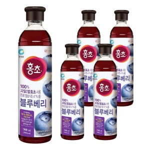 대상 청정원 홍초 블루베리 900ml (5개)