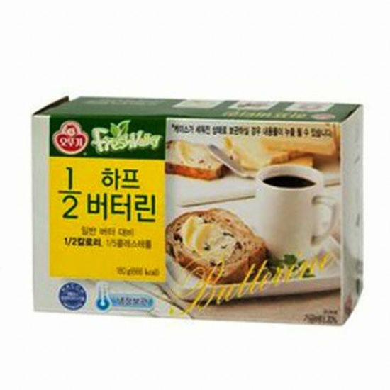 오뚜기 1/2하프 버터린 180g이미지입니다. 누르면 해당 게시물로 새창이동합니다.