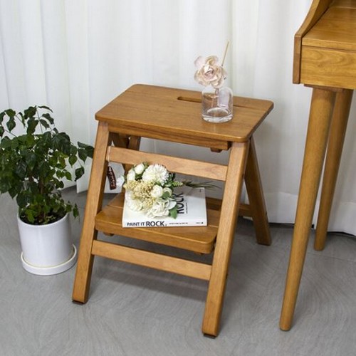 앳홈 테드 러버원목 접이식 사다리의자