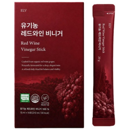 엘리브 유기농 레드와인 비니거 210ml (15ml x 14포)