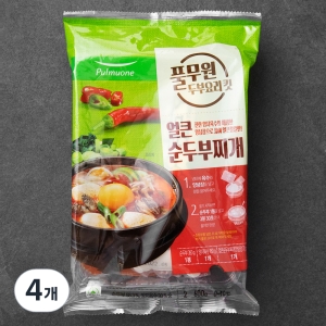 풀무원 얼큰 순두부찌개 킷 4개 600g_이미지