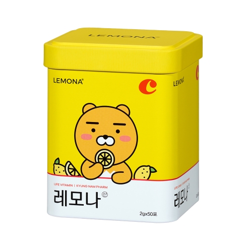 경남제약 레모나 카카오 프렌즈 에디션 틴케이스 랜덤 50p 1개 100g