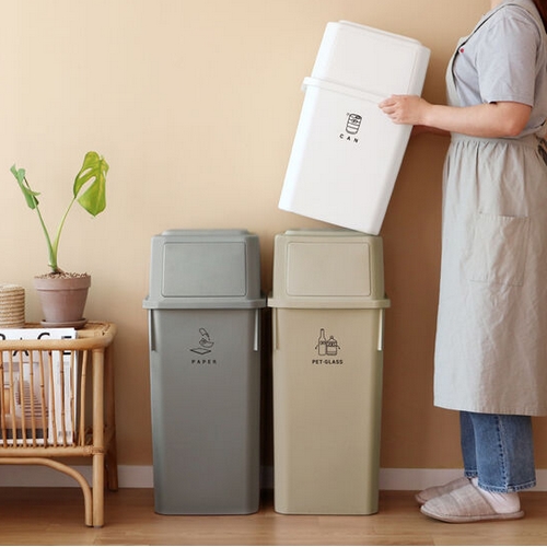 네이쳐리빙 ㅤ모노블 더길어진 재활용 분리수거함 60L (2개)_이미지