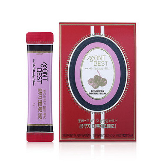 한국청정음료 몽베스트 위드 더 블랜딩 하우스 콤부차 타트체리베리 10T