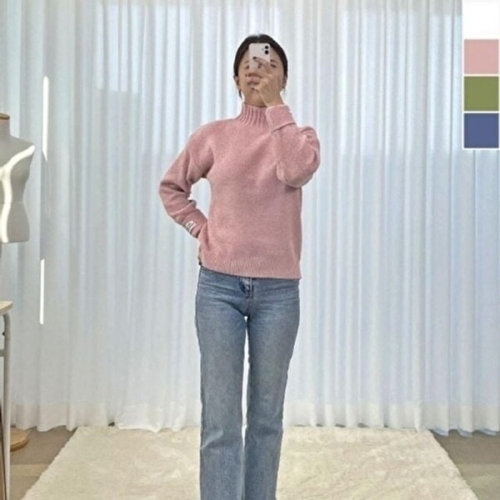 반폴라 캐주얼 스웨터 1P 필수템 겨울 보온 데일 KYR-WFH5VID