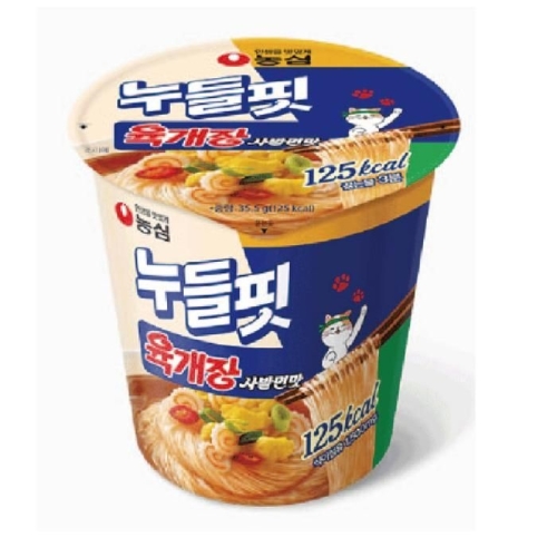 농심 누들핏 육개장 사발면맛 35.5g (32개)_이미지