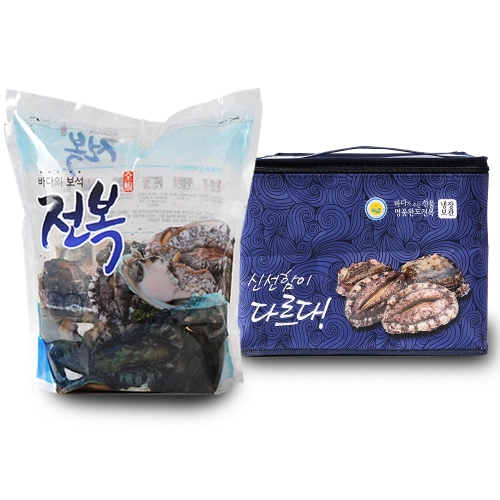 바다마을 완도 활전복 아이스박스포장 1kg