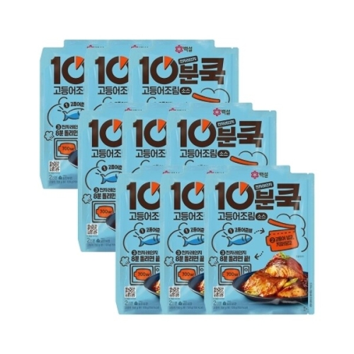 백설 10분쿡 고등어조림소스 120g (9개)_이미지