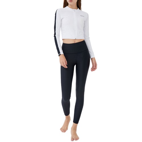 우먼 수린 집업 래쉬가드 상하의 셋업 화이트