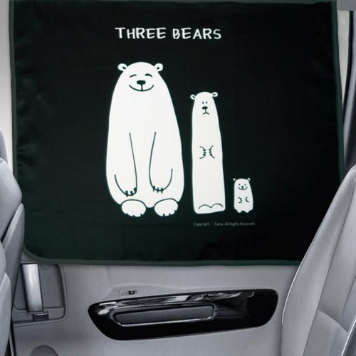 곰세마리 자석 암막 햇빛가리개